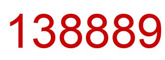 Number 138889 red image