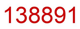 Number 138891 red image