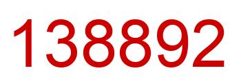 Number 138892 red image
