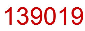 Number 139019 red image