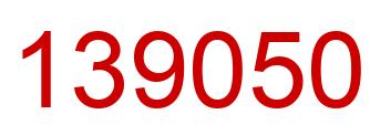 Number 139050 red image