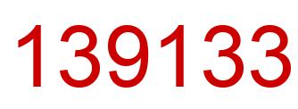 Number 139133 red image