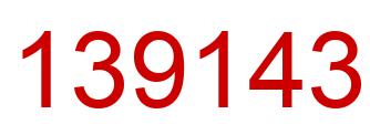 Number 139143 red image