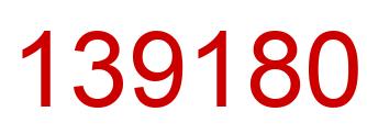 Number 139180 red image