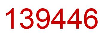 Number 139446 red image