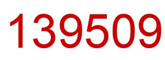 Number 139509 red image