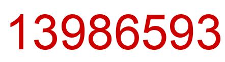 Número 13986593 imagen rojo
