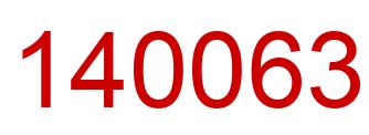 Number 140063 red image