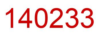 Número 140233 imagen rojo