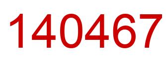 Number 140467 red image