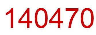 Number 140470 red image
