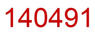 Number 140491 red image