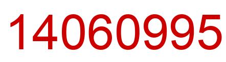 Number 14060995 red image
