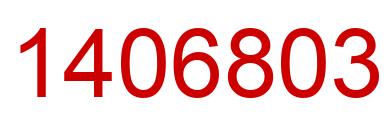 Number 1406803 red image