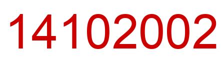 Number 14102002 red image