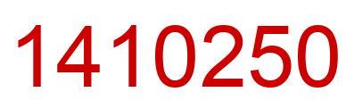 Number 1410250 red image