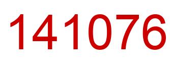 Number 141076 red image