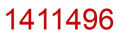 Number 1411496 red image