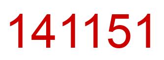 Número 141151 imagen rojo