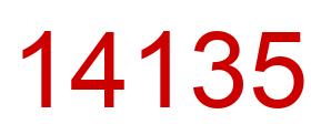 Number 14135 red image