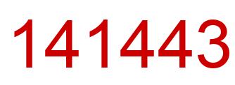 Number 141443 red image