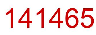 Number 141465 red image