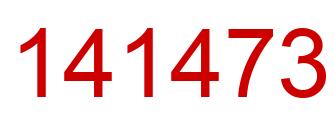 Number 141473 red image