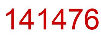 Número 141476 imagen rojo