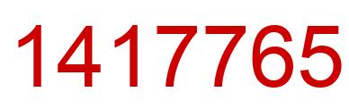 Number 1417765 red image