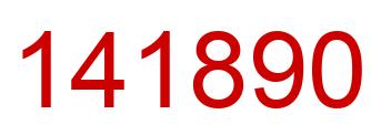Número 141890 imagen rojo