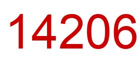 Number 14206 red image