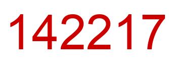 Number 142217 red image