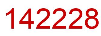 Number 142228 red image