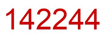 Number 142244 red image