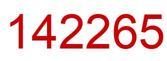 Number 142265 red image