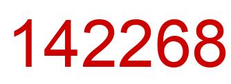 Number 142268 red image