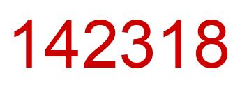 Number 142318 red image