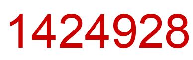Number 1424928 red image