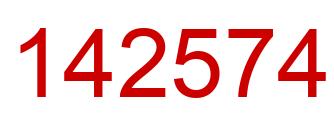 Number 142574 red image
