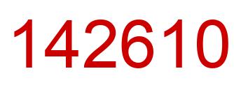 Number 142610 red image