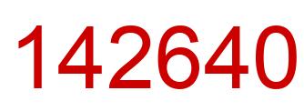 Number 142640 red image