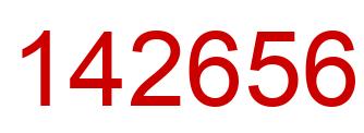 Number 142656 red image
