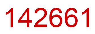 Number 142661 red image