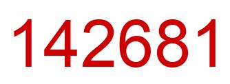 Number 142681 red image