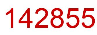 Number 142855 red image
