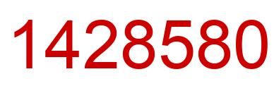 Número 1428580 imagen rojo