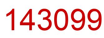 Number 143099 red image