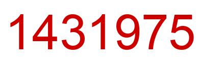 Number 1431975 red image