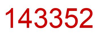 Number 143352 red image