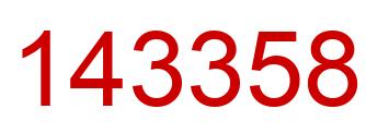 Number 143358 red image